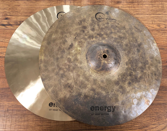Dream Cymbals EHH15 Energy Series Hand Forged & Hammered 15" Hi Hat Set Demo