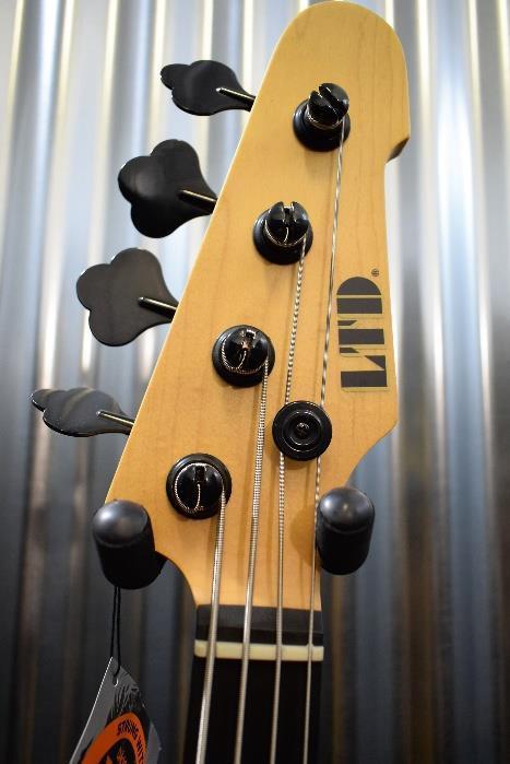 ESP LTD LPT4BLKAQ Pancho Tomaselli Signature Black Aqua 4 String Bass #170