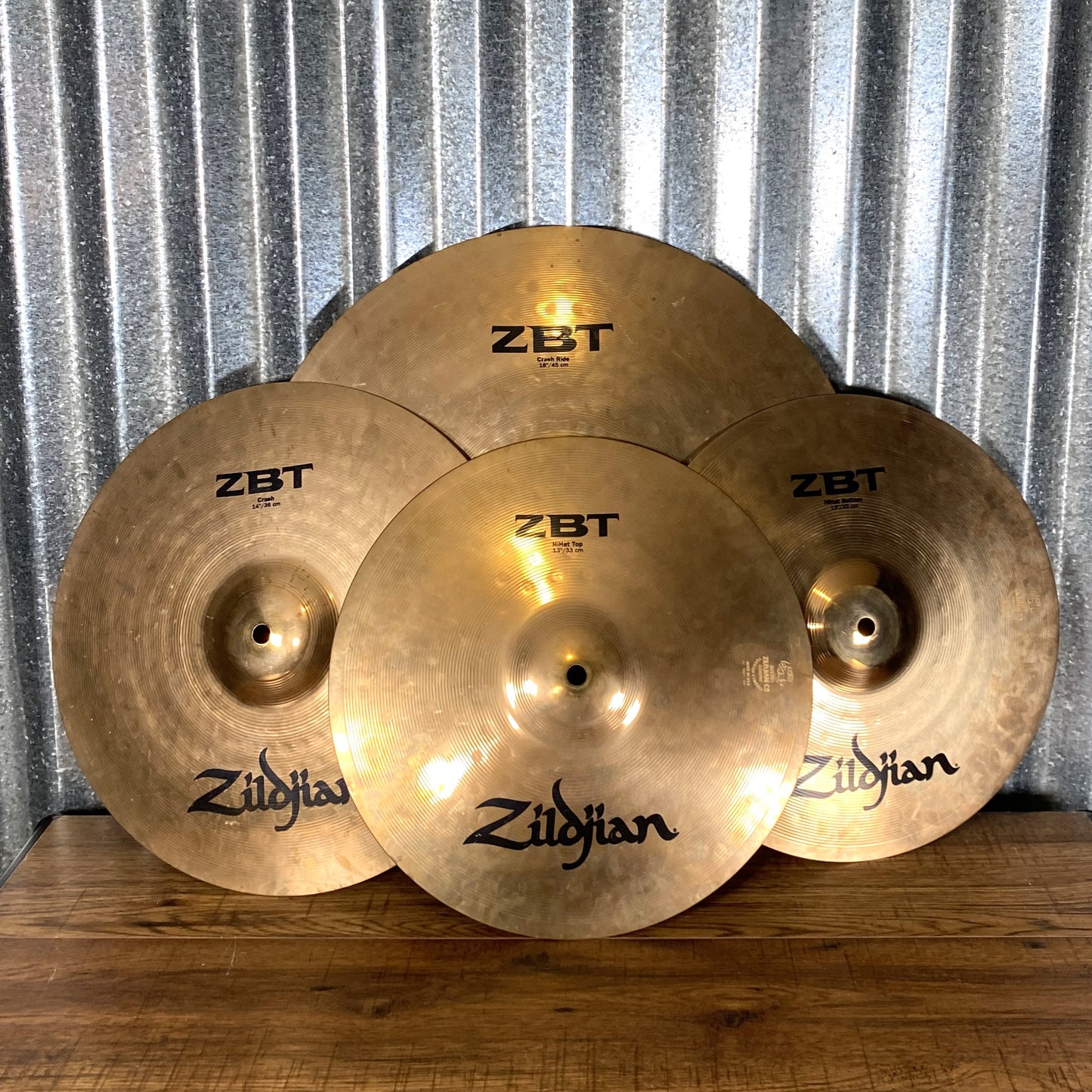 Zildjian ZBT Cymbal Set 18" Crash Ride 13" Hi-Hats 14" Crash Used