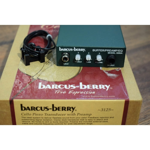 Barcus Berry 3125 Cello Piezo Pickup & Preamp System Used