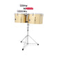 LP Latin Percussion Prestige 15" & 16" Brass Thunder Timbales & Stand LP1516-B