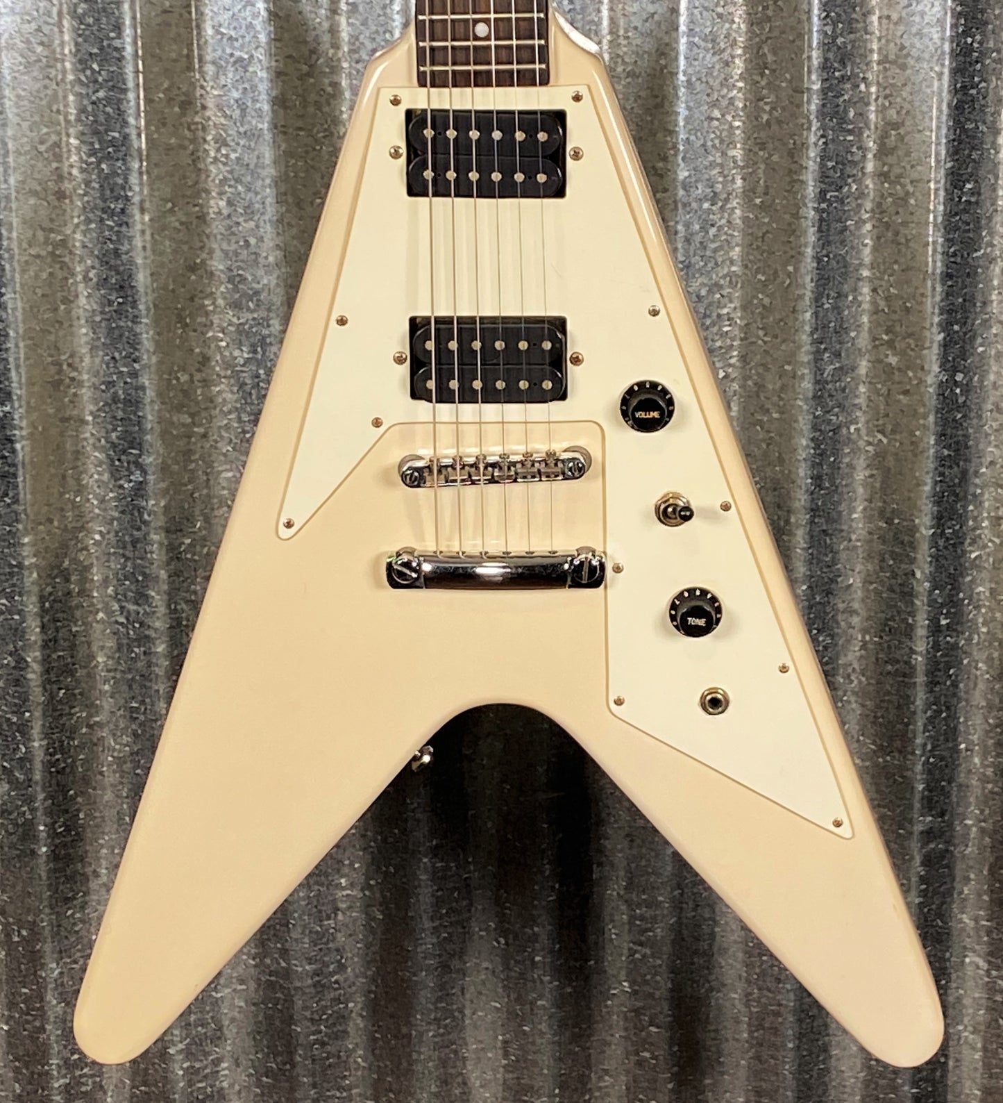 Epiphone Flying V White Guitar & Case #4456 Used