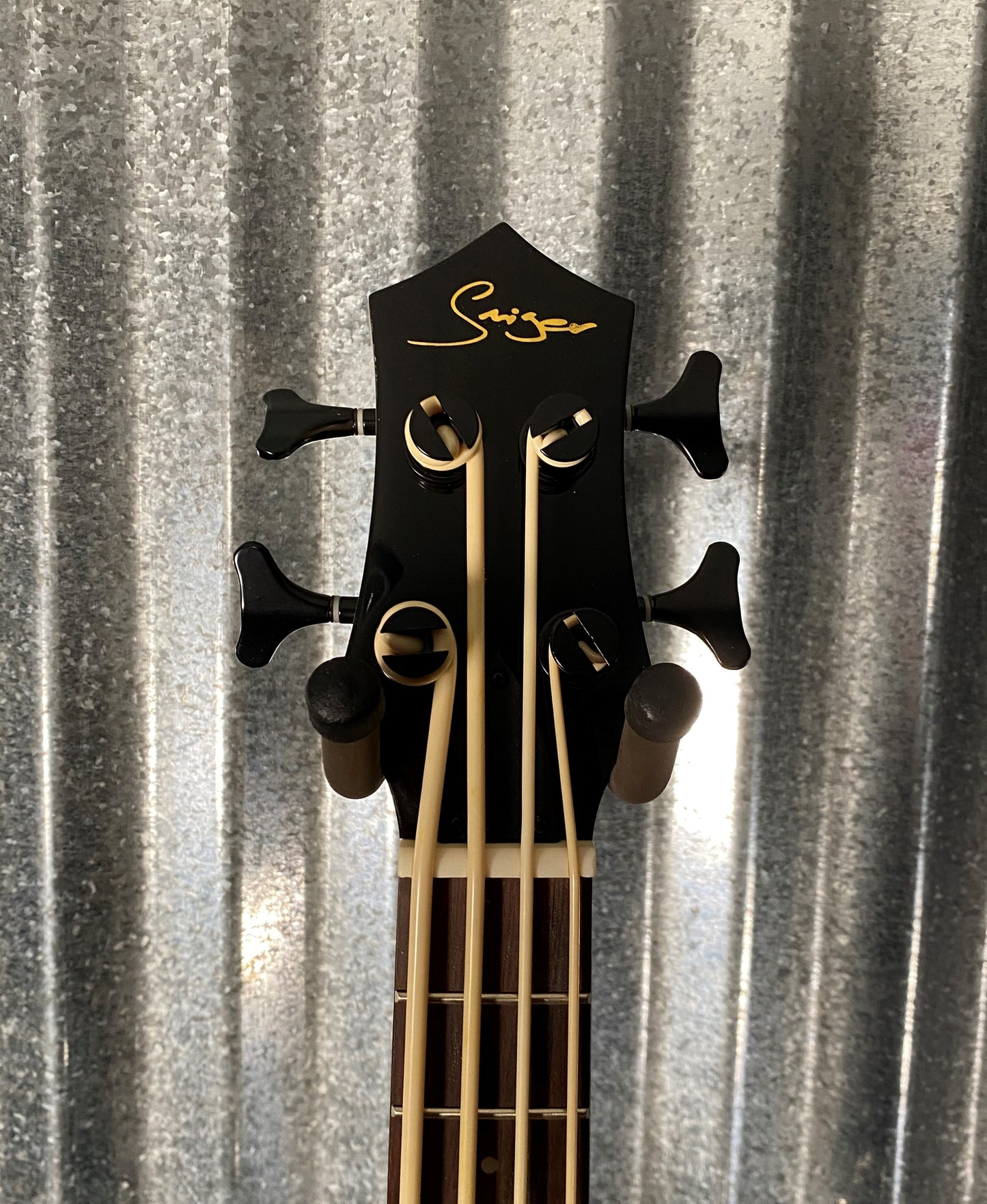 Smiger EUB-02B Burl Top Aquaburst Electric Ukulele Bass #0001