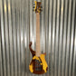 Tom Martinson Walnut Burl Yellow Resin EMG PJ 5 String Bass #23 Used