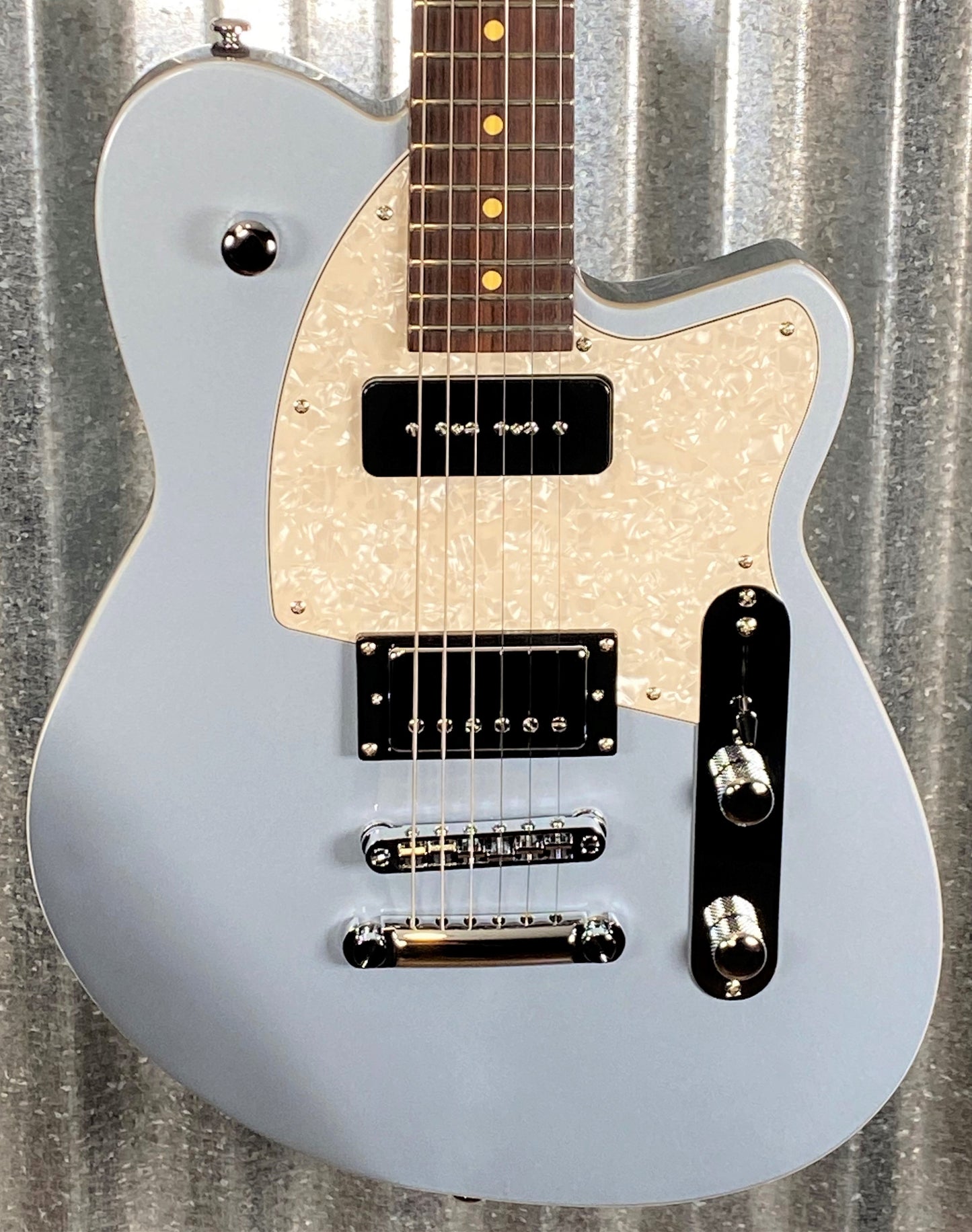 Reverend Double Agent OG Metallic Silver Freeze Guitar #1645 B Stock