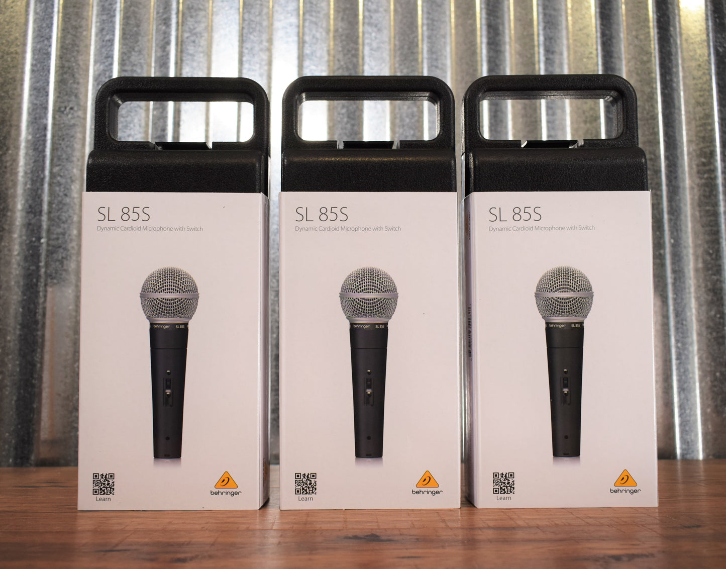 Behringer SL85S Dynamic Cardioid Handheld Vocal Microphone with On/Off Switch 3 Pack Bundle