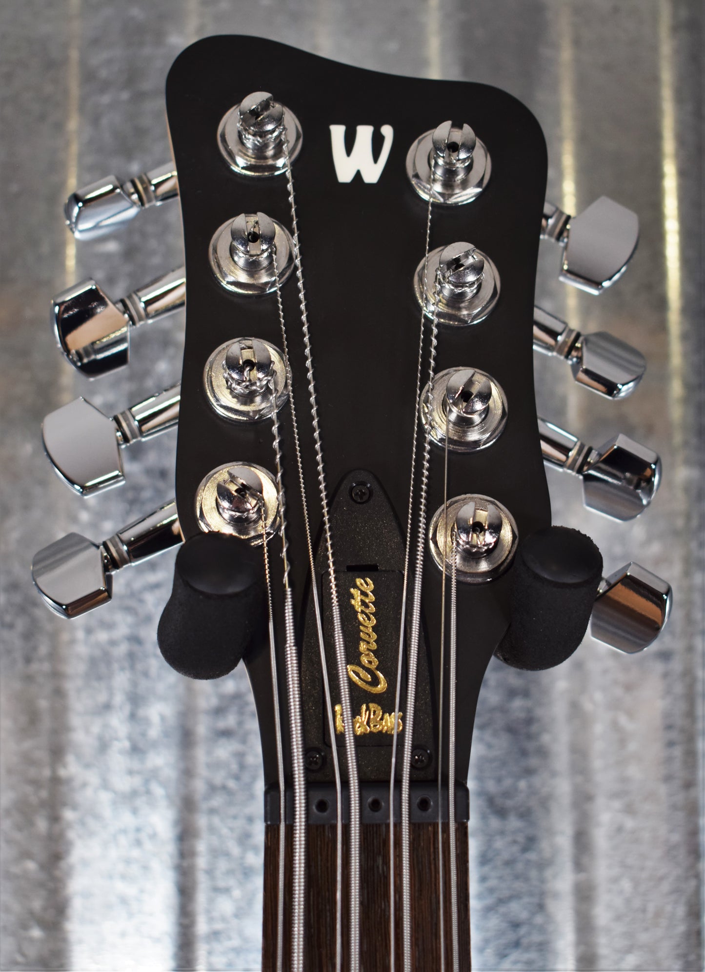 Warwick Rockbass Corvette Basic Satin Nirvana Black Active 8 String Bass & Bag #6420