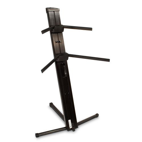 Ultimate Support AX-48 Pro Black APEX Series Two-tier Portable Column Keyboard Stand