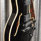 D'Angelico Premier Mini DC Double Cut Semi Hollow Stop Bar Black Flake Guitar & Bag #1436