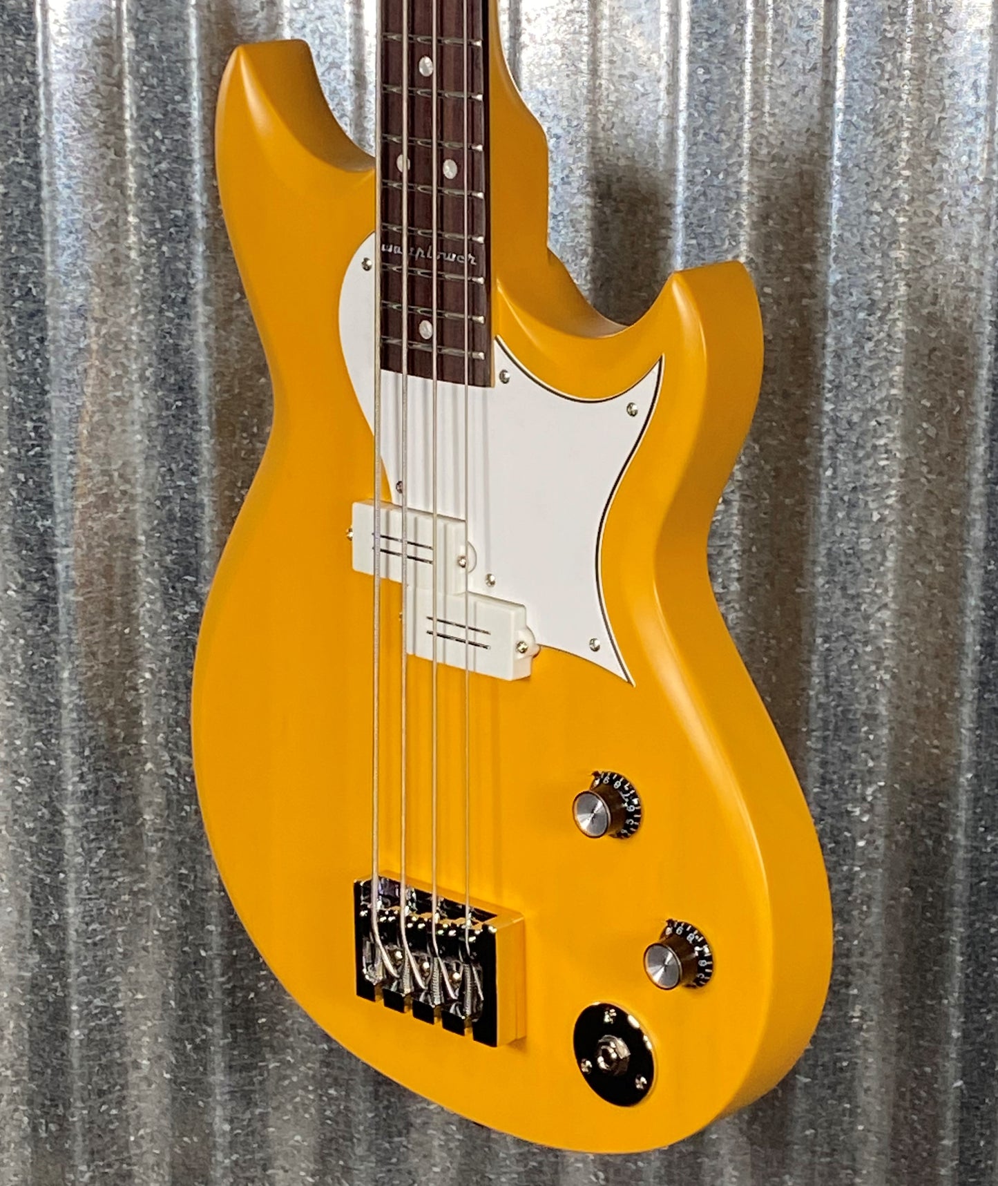 Reverend Mike Watt Signature Wattplower Satin Yellow 4 String Short Scale Bass & Case #5384