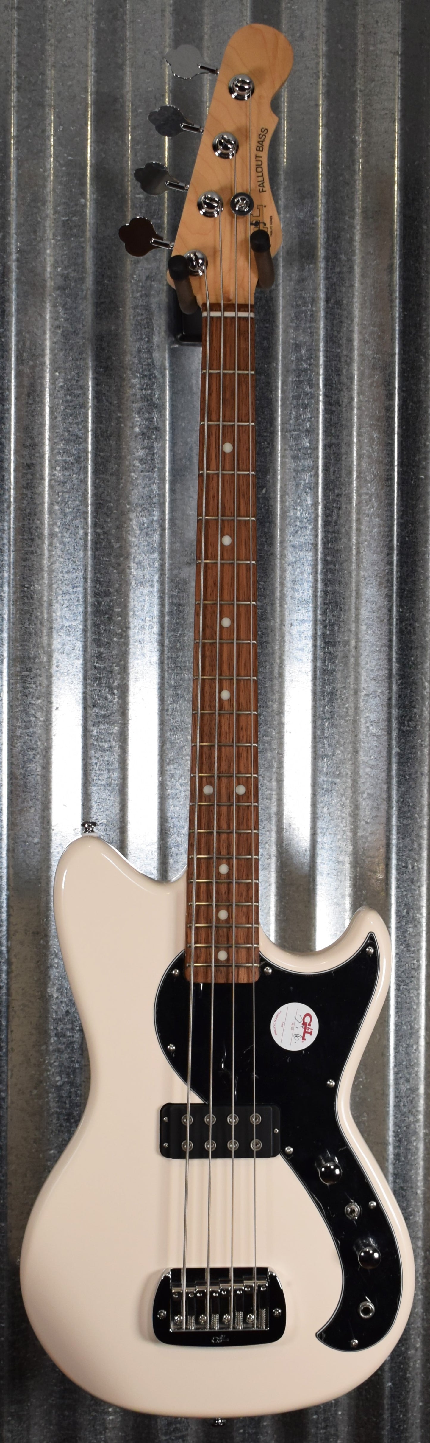 G&L Guitars Tribute Fallout Bass Short Scale 4 String Olympic White #0163
