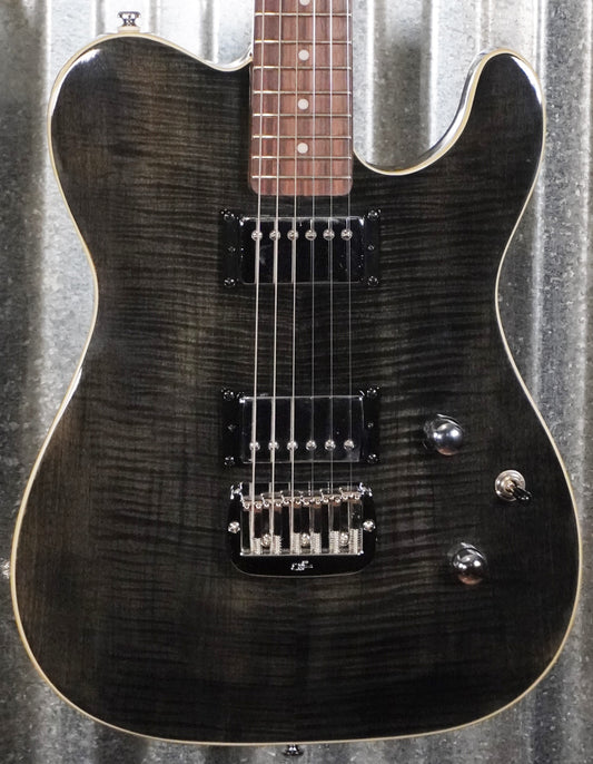 G&L Tribute ASAT Deluxe Trans Black Guitar #1495 Used