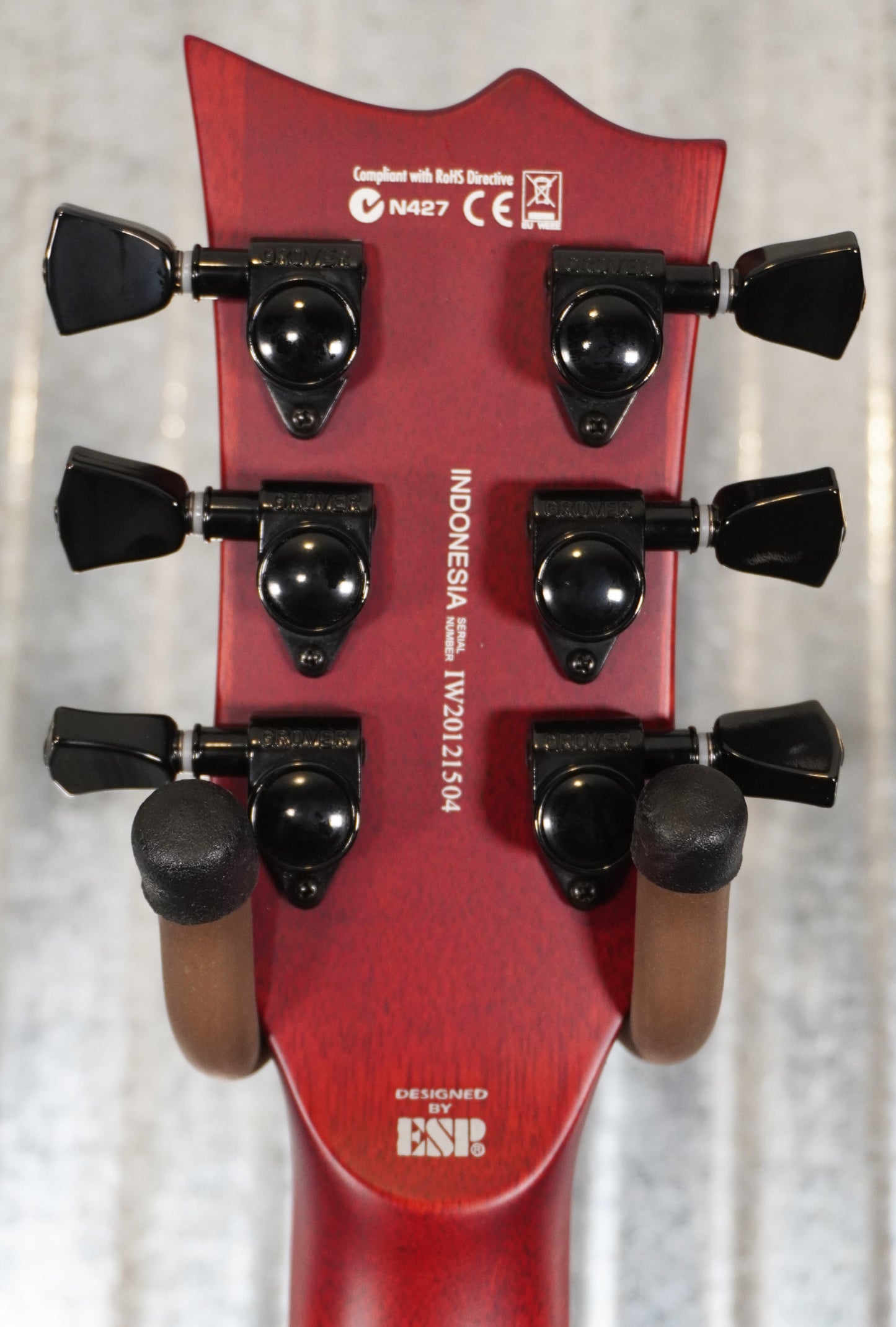 ESP LTD Viper-1000 Evertune See Thru Black Cherry Satin Guitar & Case LVIPER1000ETQMSTBCS #1504