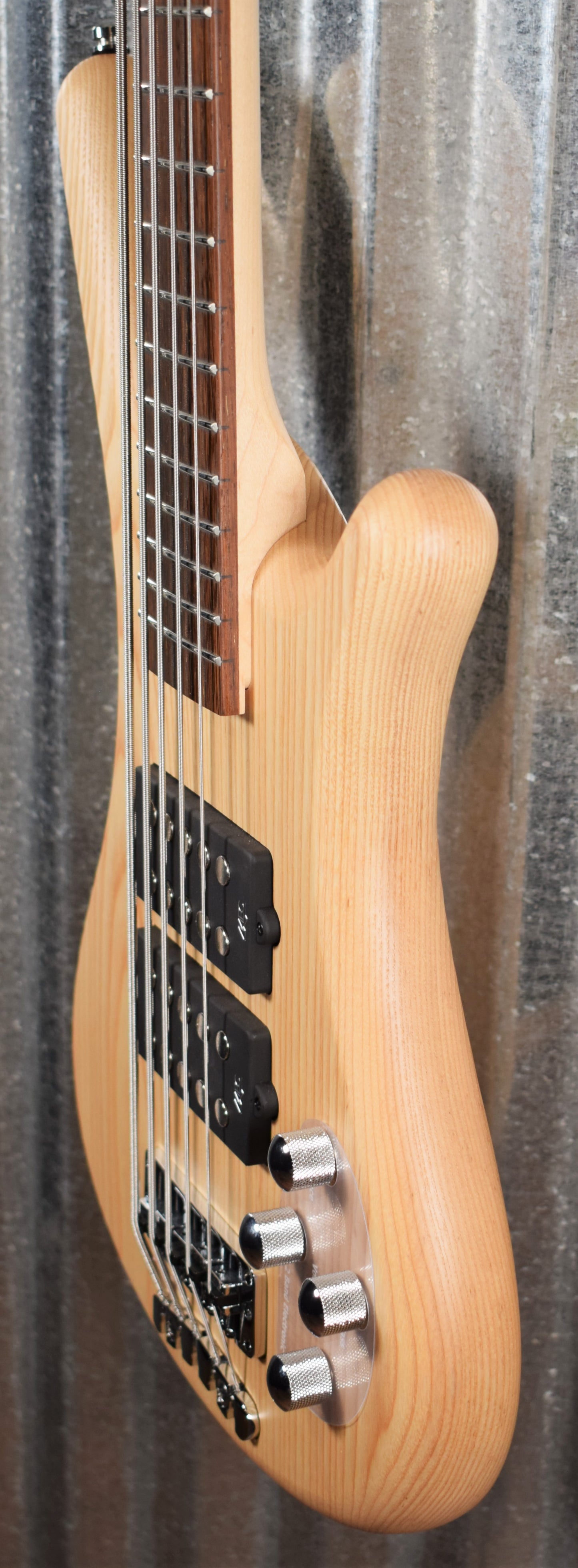 Warwick Rockbass Corvette $$ Double Buck Trans Satin Natural Active 5 String Bass & Bag #7820