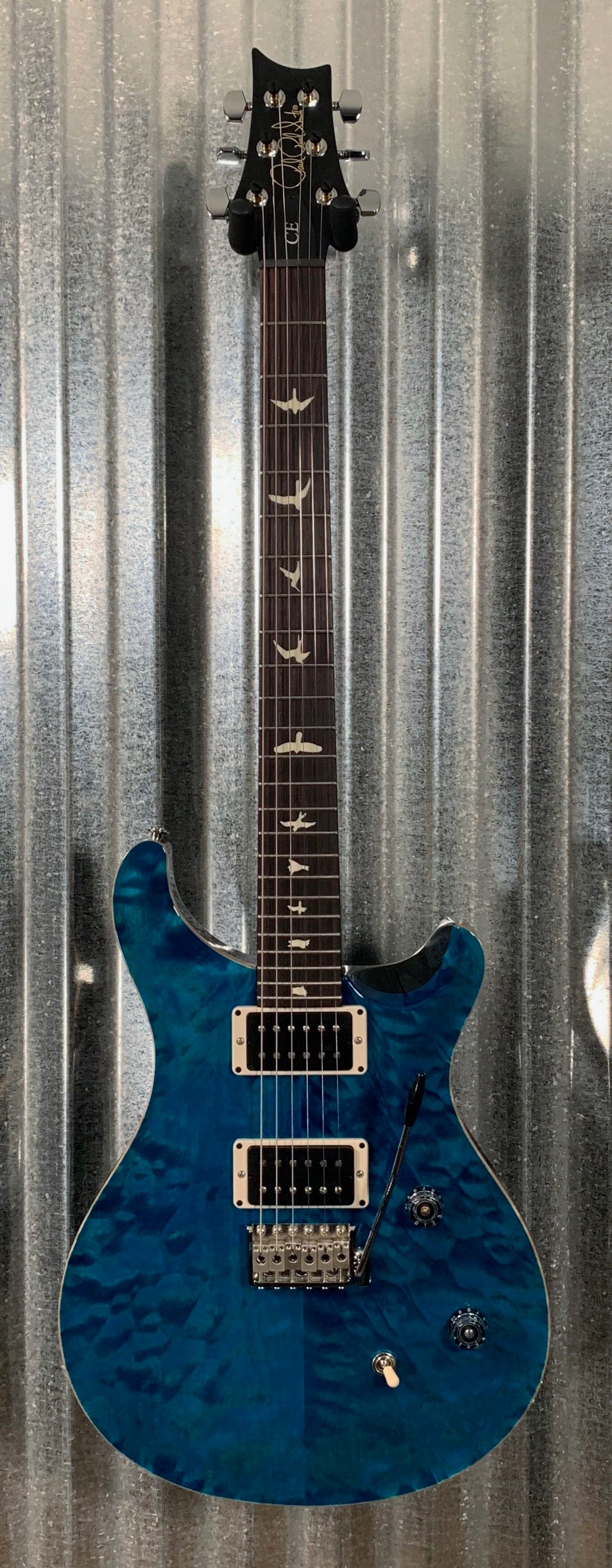 PRS Paul Reed Smith USA CE 24 Quilt Top Blue Matteo Guitar & Bag 2019