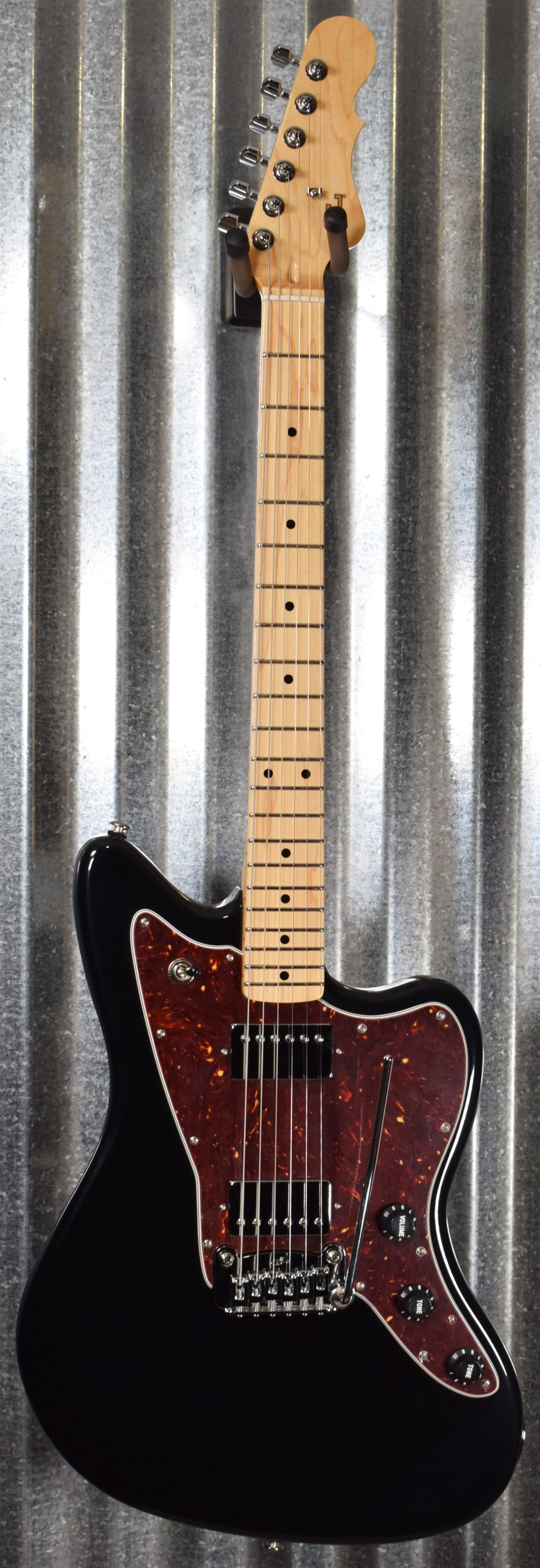 G&L USA Fullerton Deluxe Doheny HH Jet Black Guitar & Case #6181