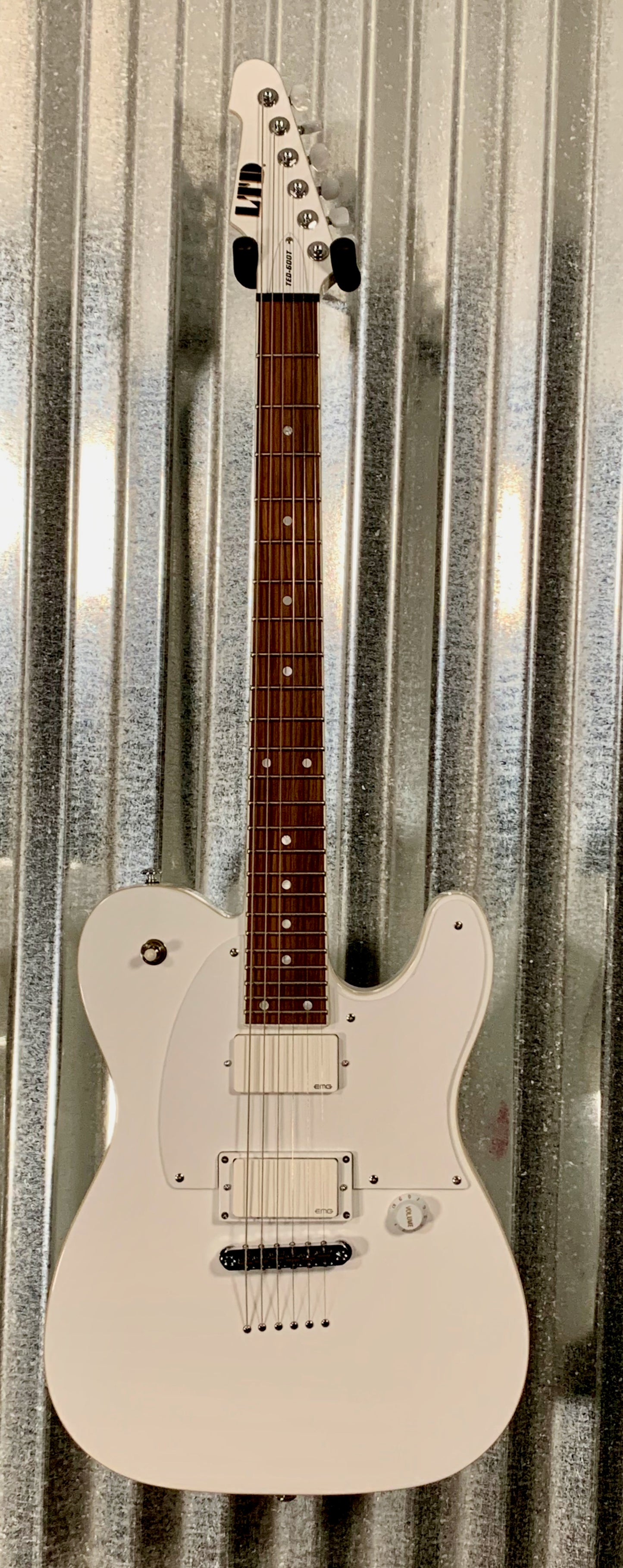ESP LTD TED-600T Ted Aguilar Snow White Guitar & Case #0267