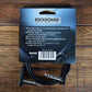 Warwick Rockboard Flat Patch TRS Guitar Bass Pedalboard Expression Cable 60CM 1.96' Black 2 Pack