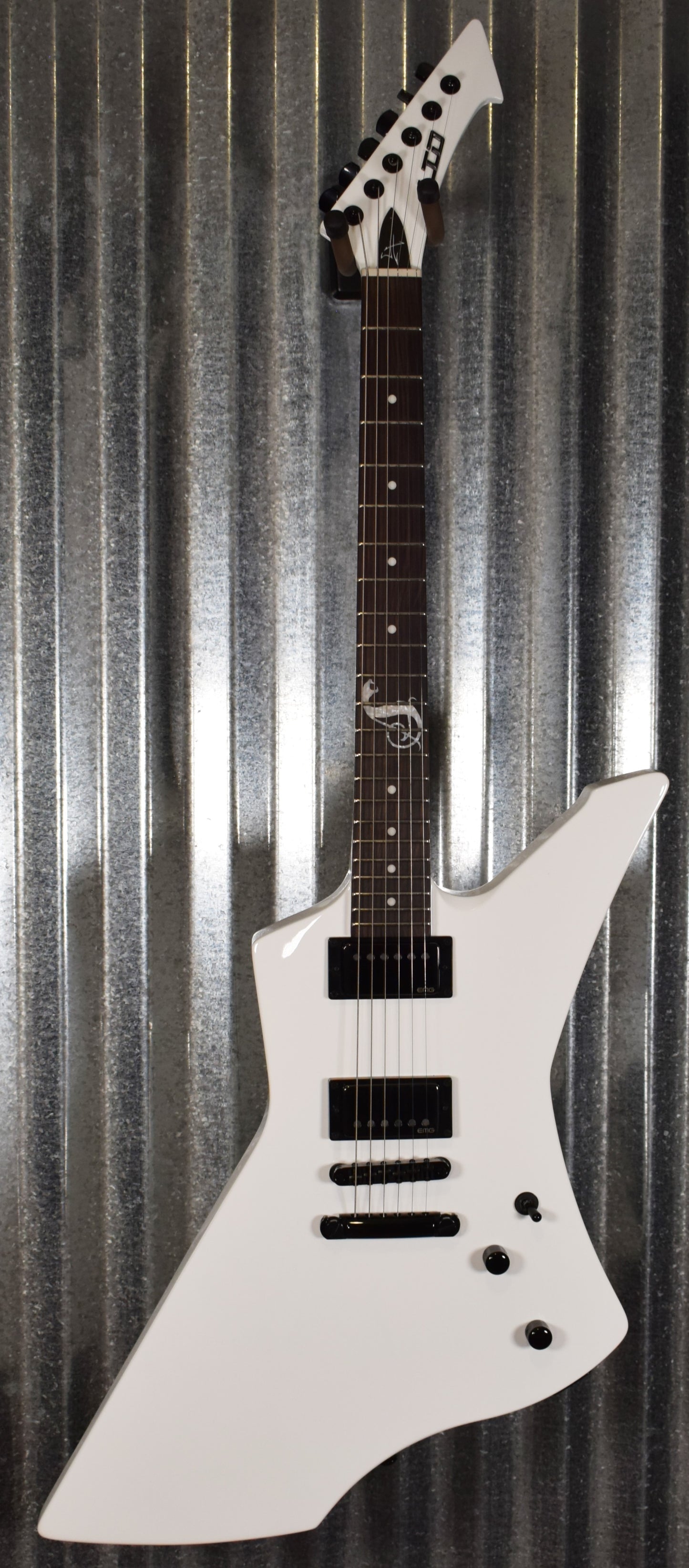 ESP LTD James Hetfield Snakebyte Snow White Guitar & Case LSNAKEBYTESW #0595 Used