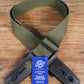 LOCK-IT Straps Cotton Series 2" Olive Cotton Guitar Bass Strap 050 C2-OLV/BRN
