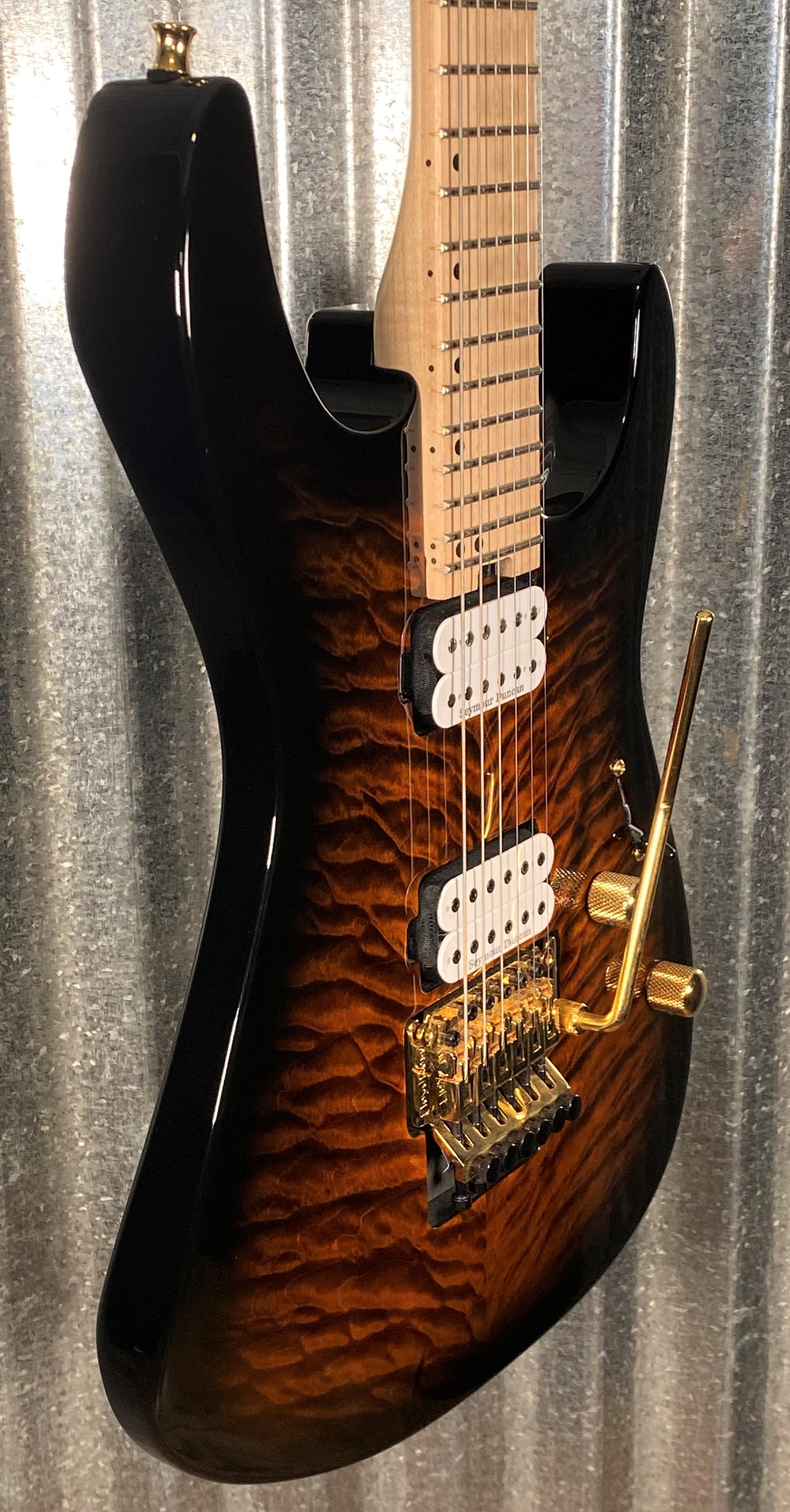 Charvel Pro-Mod DK24 HH FR M QM Root Beer Burst Guitar & Case #5531 Used