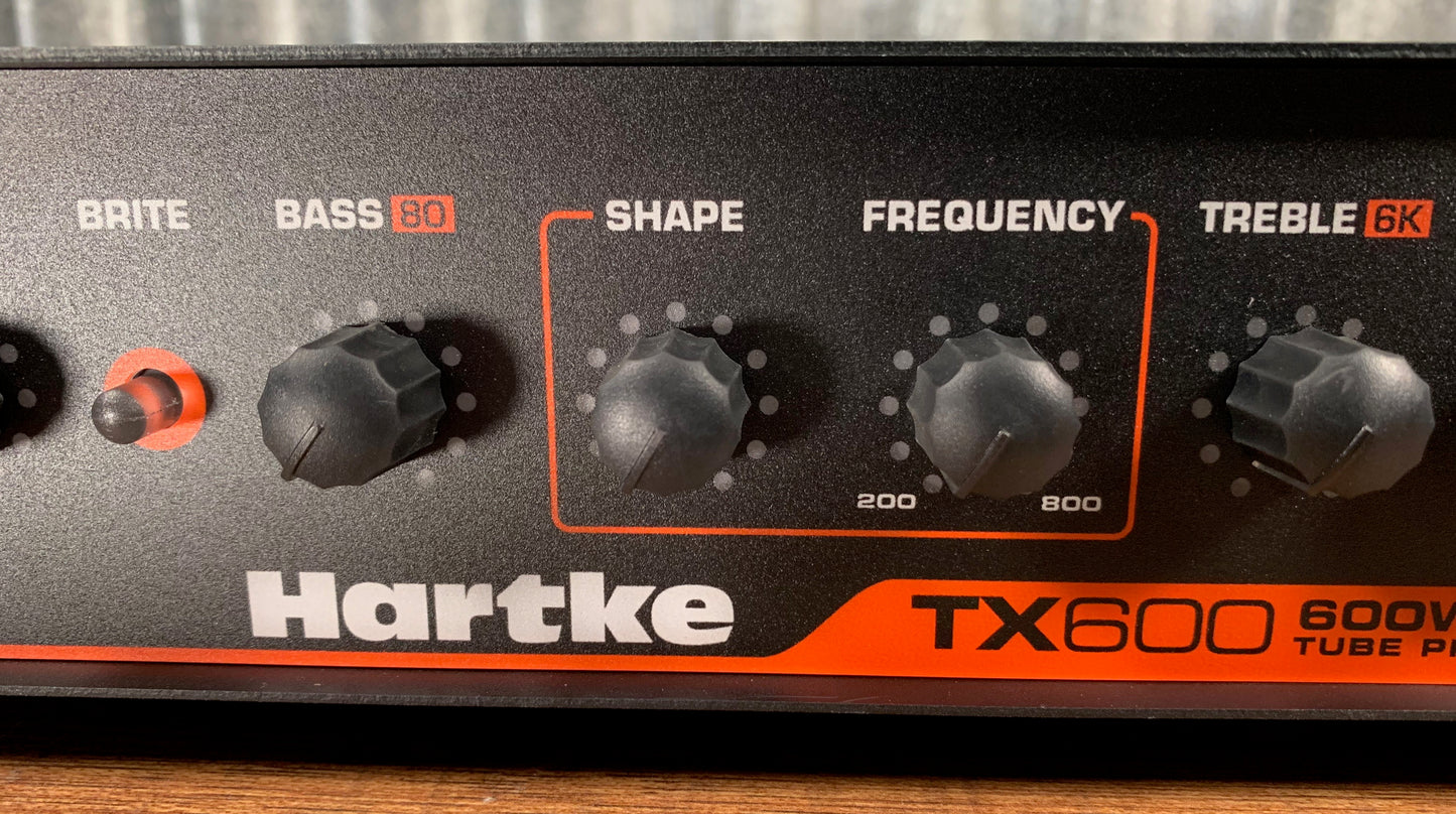 Hartke TX600 600 Watt Lightweight Tube Preamp Bass Amplifier Head