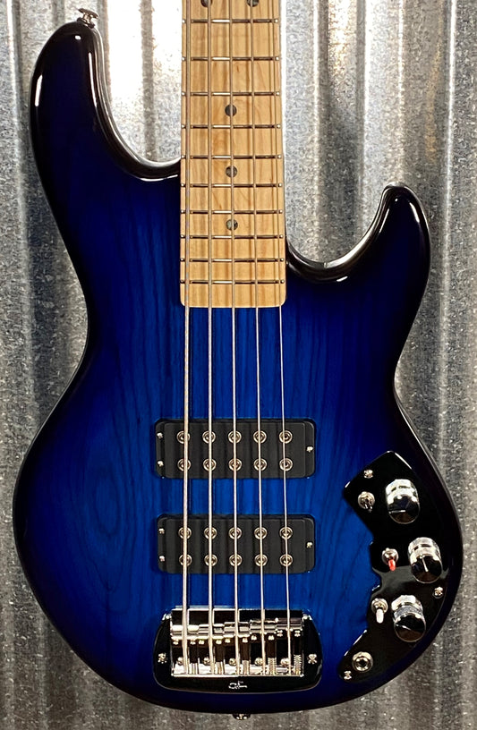 G&L USA CLF L-2500 S750 Blueburst 5 String Bass & Case #4132