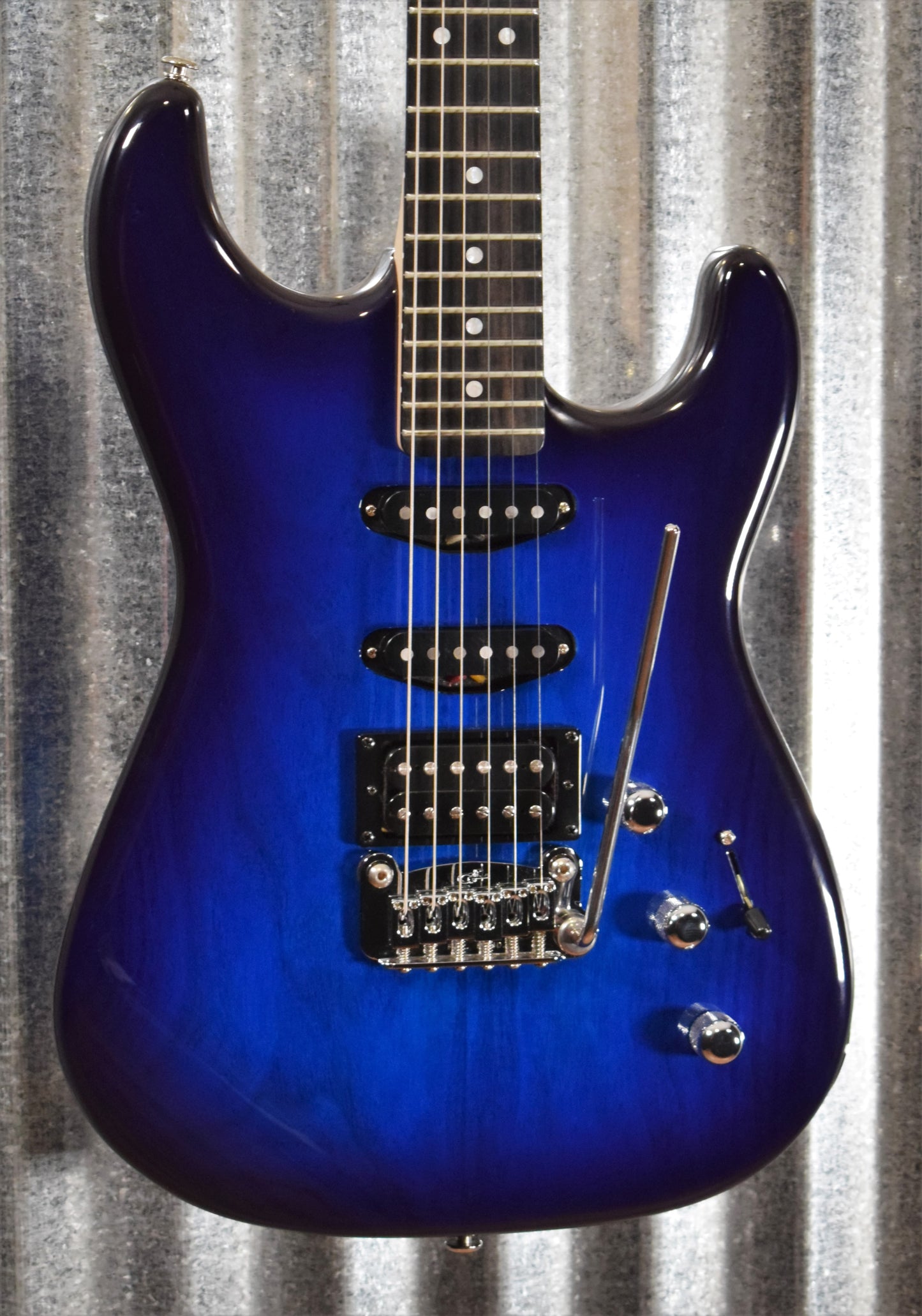 G&L Guitars USA Legacy HSS RMC Blueburst Electric Guitar & Case #8139 Demo