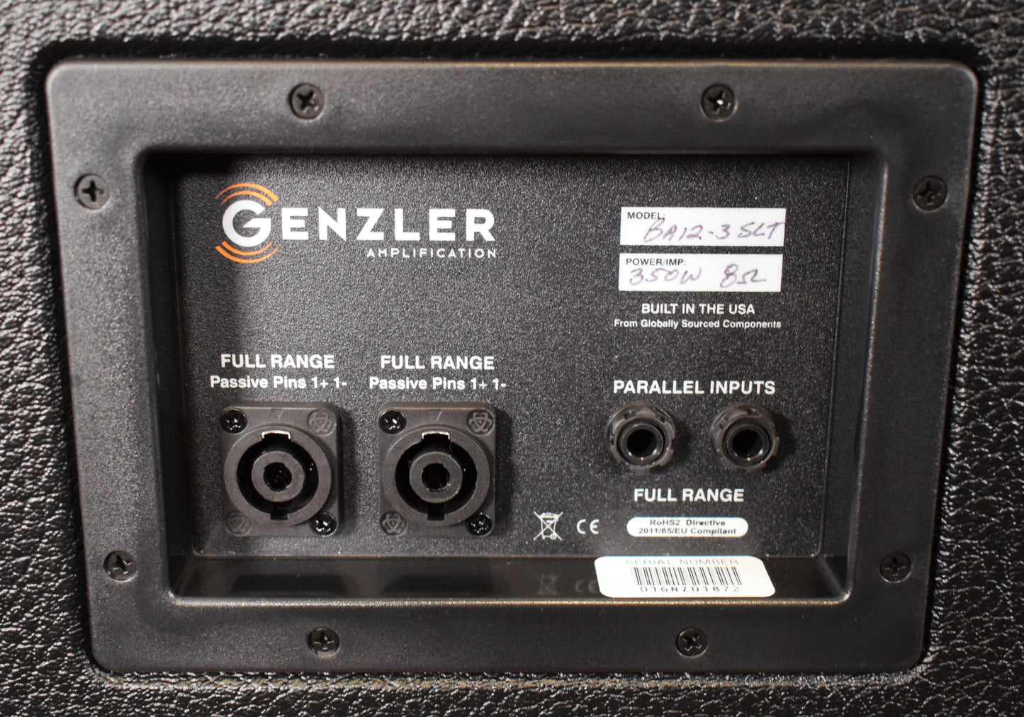 Genzler BA12-3 SLT SLANT  NEO 12” & 4X3”Array 350 Watt 8 ohm Bass Amplifier Speaker Cabinet