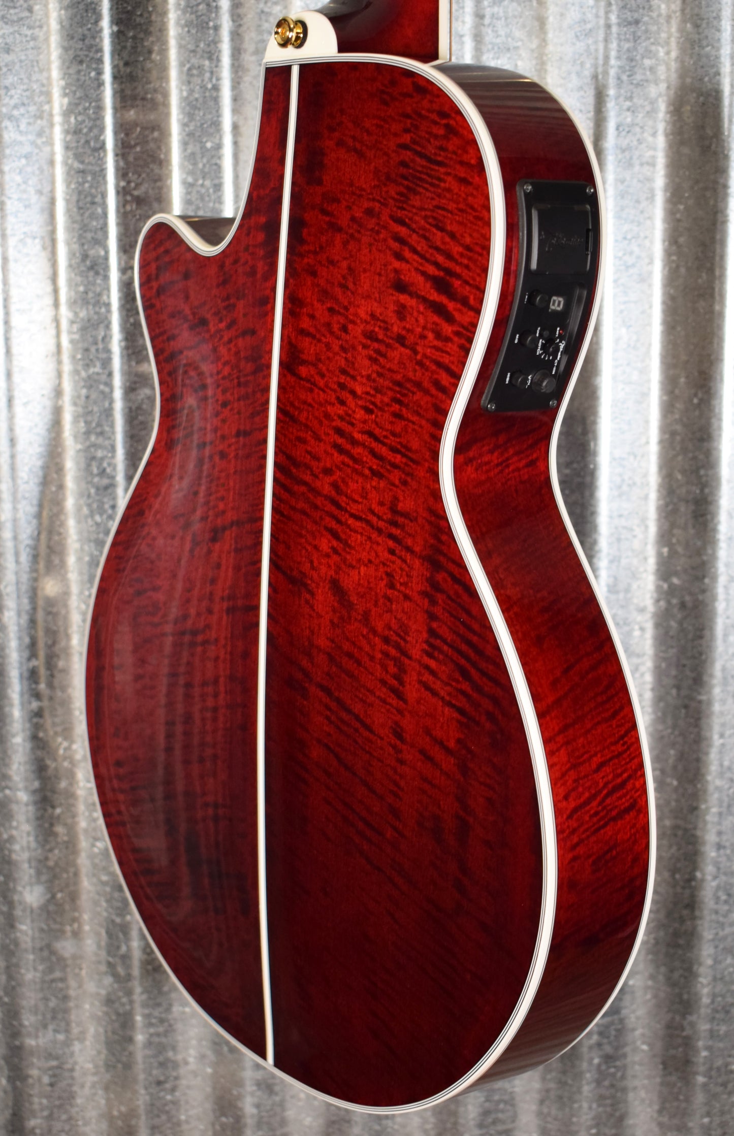 Takamine TSP158C See Thru Red Thinline Acoustic Electric Guitar & Case TSP158CSTR #0247 Used