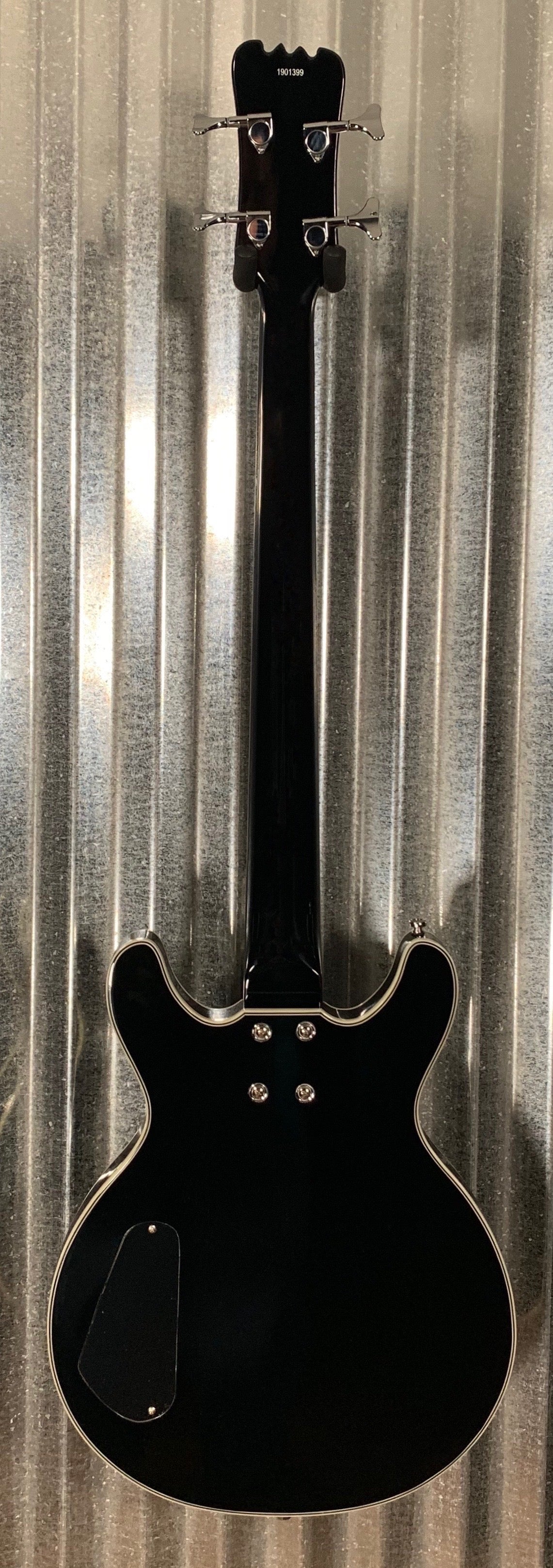 Eastwood Black Widow Chambered 4 String Bass Black