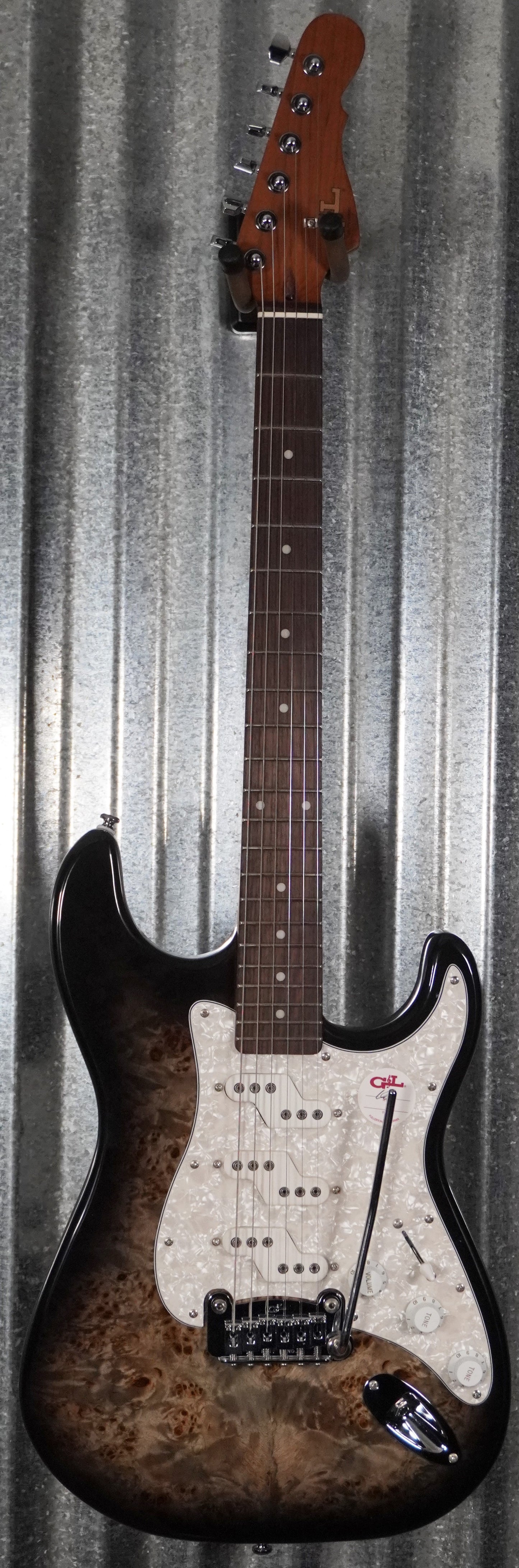 G&L Tribute Comanche Limited Edition Blackburst Burl Guitar #0793