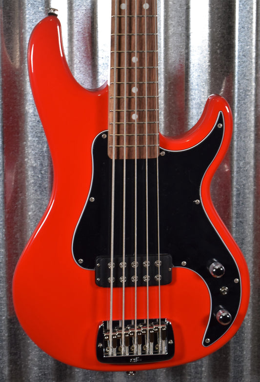 G&L USA Kiloton 5 String Bass Rally Red & Case #4168