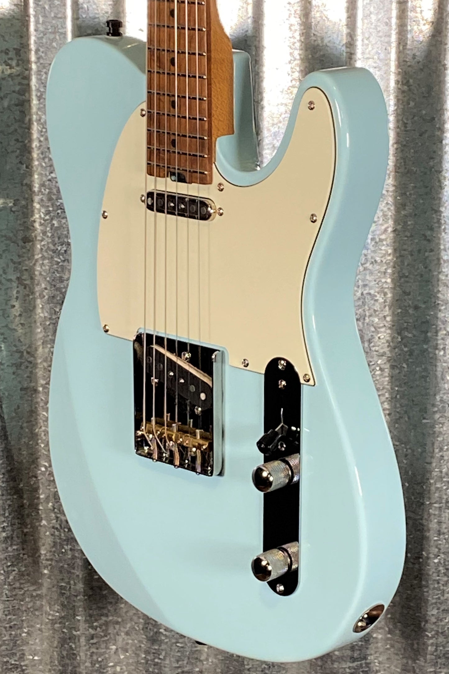 Musi Virgo Fusion Telecaster Baby Blue Guitar #5105 Used