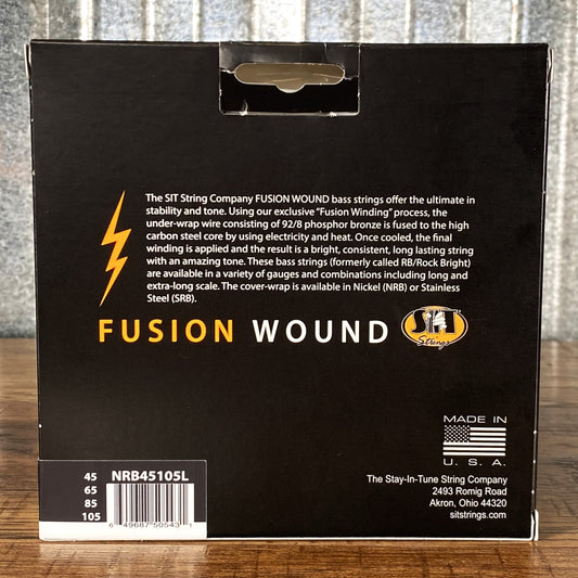 SIT Strings NRB45105L Fusion Wound 4 String Bass Nickel Medium Light 45-105 Set