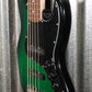 G&L USA JB-5 Greenburst 5 String Jazz Bass Rosewood Satin Neck & Case #7059