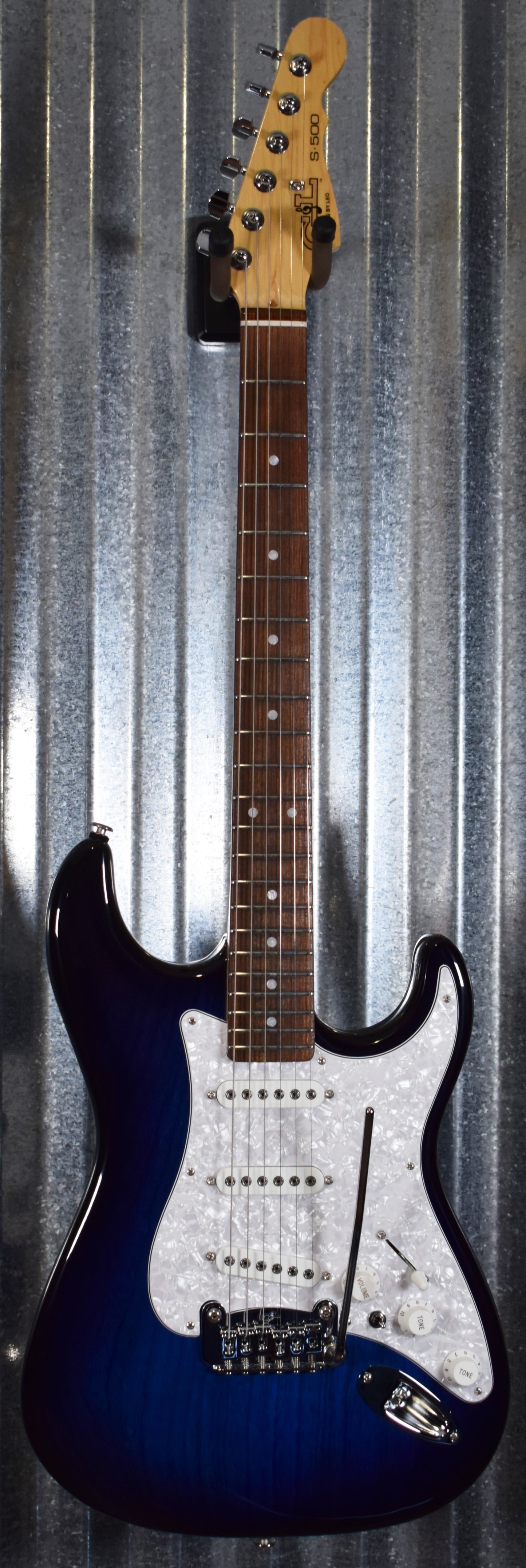 G&L USA Fullerton Deluxe S-500 Blueburst Guitar & Case S500 #5055