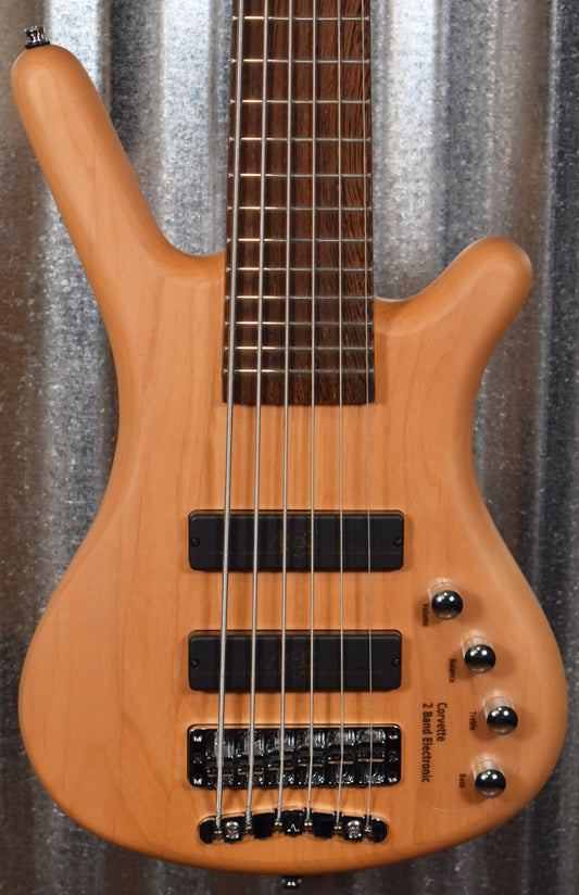 Warwick RockBass Corvette Basic Natural Active 6 String Bass & Bag #3820