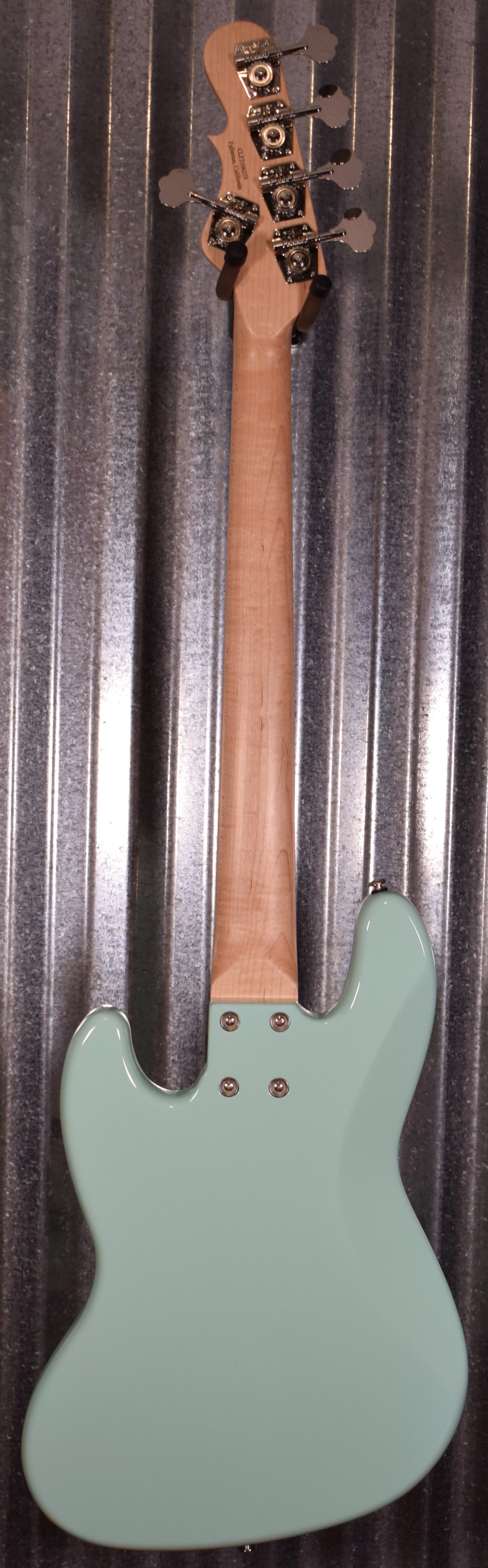G&L USA JB-5 Surf Green 5 String Jazz Bass Maple Satin Neck & Case #6259