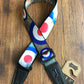 Levy's MPD2-005 2" Adjustable Print Poly Guitar & Bass Strap Spitfire Blue White Red