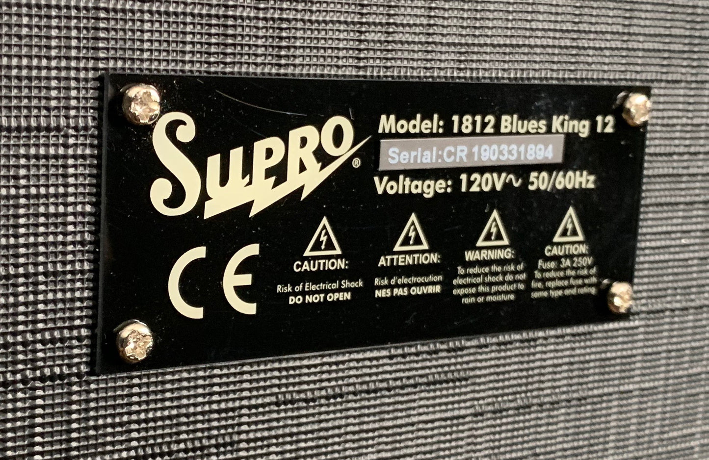 Supro 1812R Blues King 12" 15 Watt All Tube Guitar Amplifier Combo