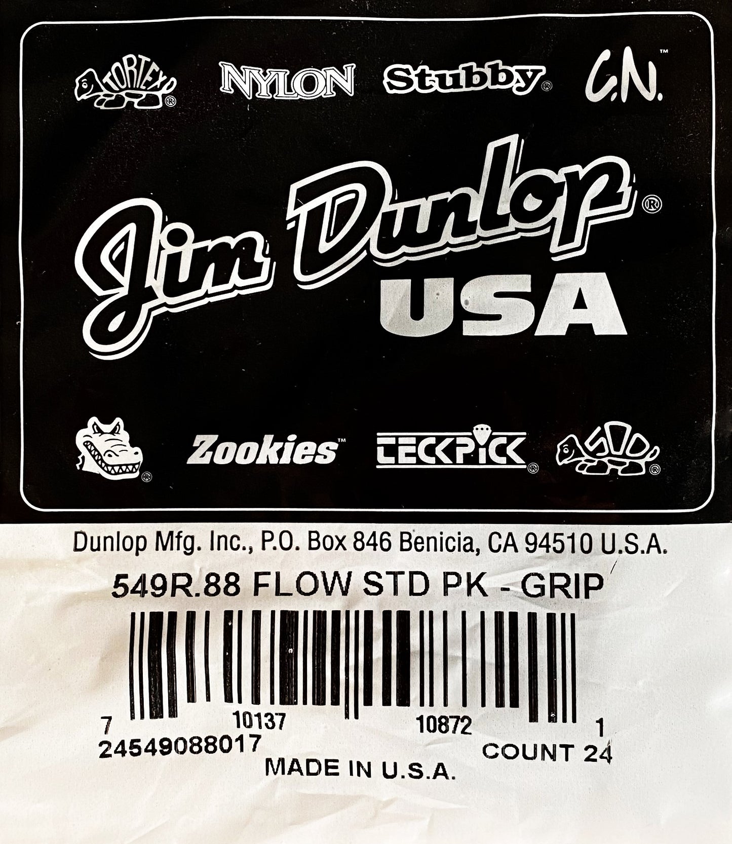 Dunlop 549-088 Flow Standard Grip .88mm Bag 24 Count