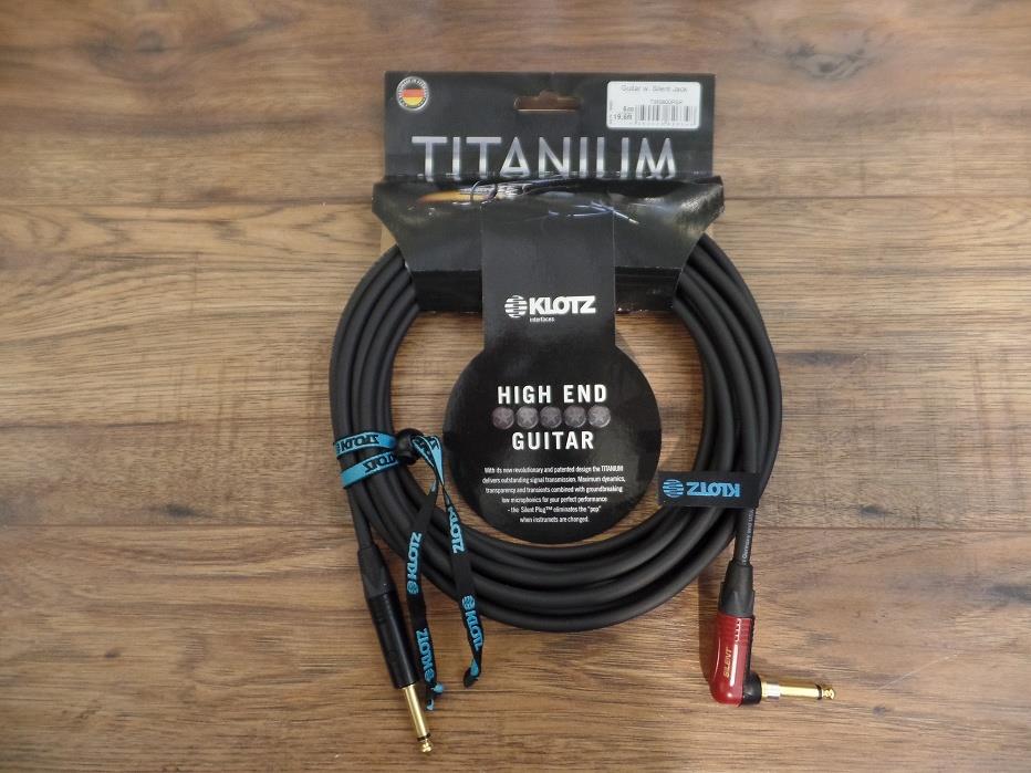 Klotz KLO-TIR Titanium Instrument Cable Str/Ang Silent Jack 20 FT