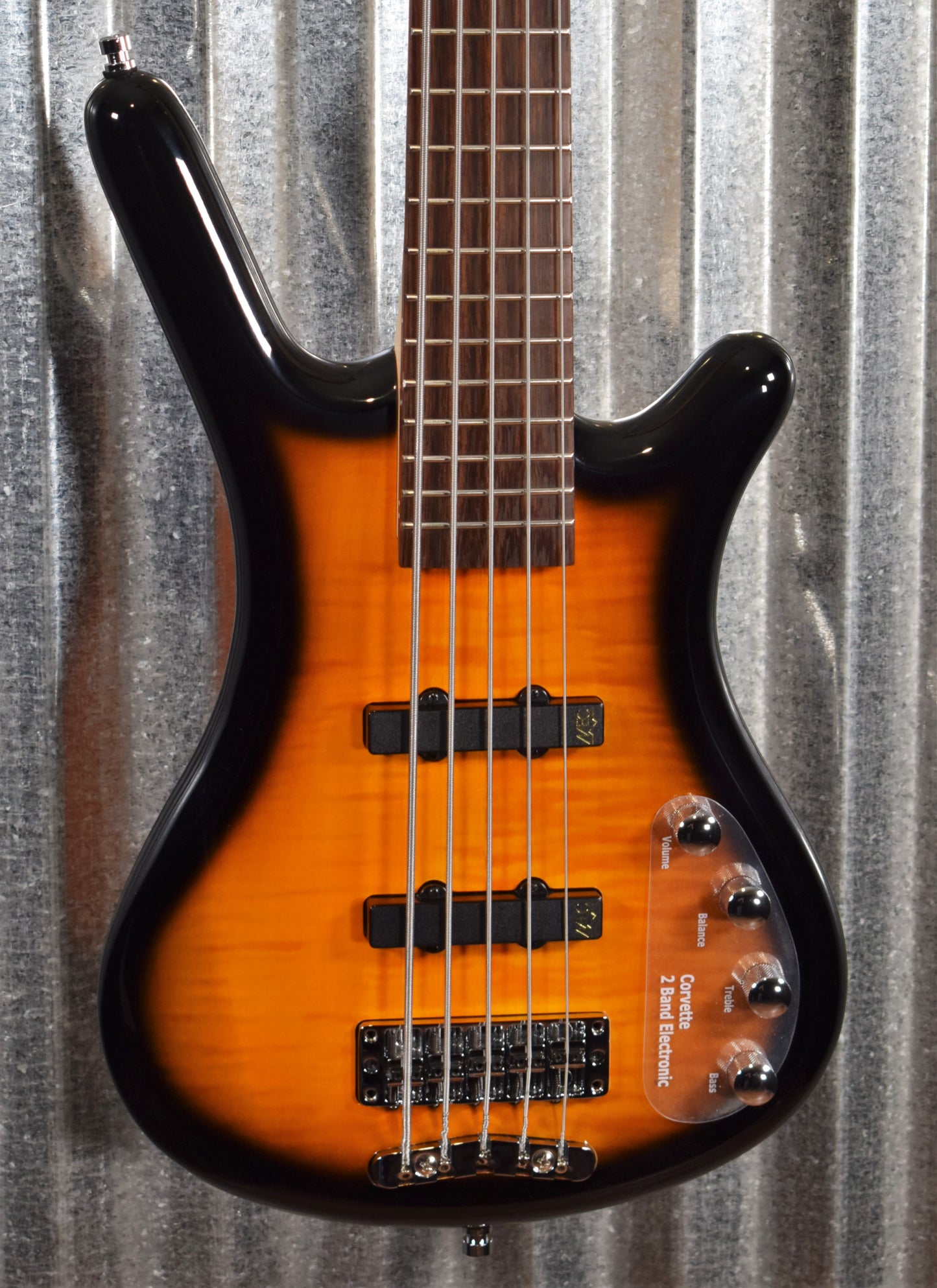 Warwick Rockbass Corvette Classic Almond Sunburst 5 String Bass & Bag #7317