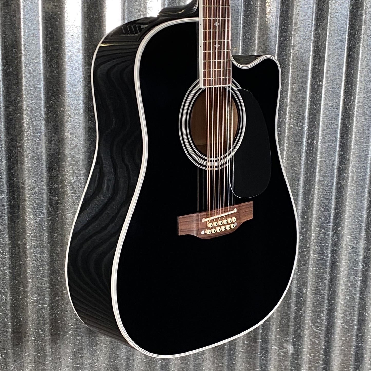 Takamine EF381SC12 Cutaway 12 String Acoustic Electric Guitar Black & Case Japan #0419