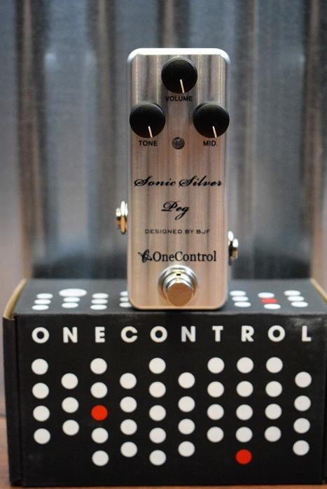 One Control Sonic Silver Peg BJF Series Bass Guitar Preamp Effect Pedal