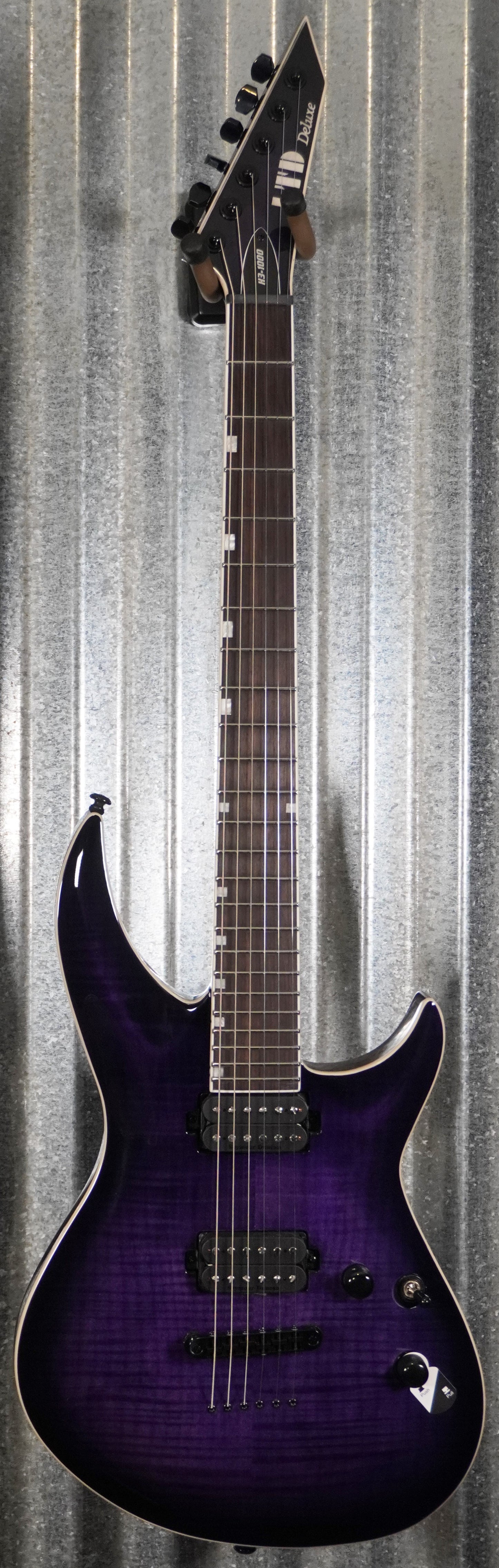 ESP LTD H3-1000 See Thru Purple Guitar & Case LH31000FMSTPSB #0352