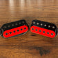 Bare Knuckle Holy Diver Direct Mount F-Spaced Guitar Humbucker Pickup Set Black & Red Used