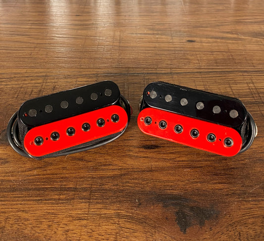 Bare Knuckle Holy Diver Direct Mount F-Spaced Guitar Humbucker Pickup Set Black & Red Used