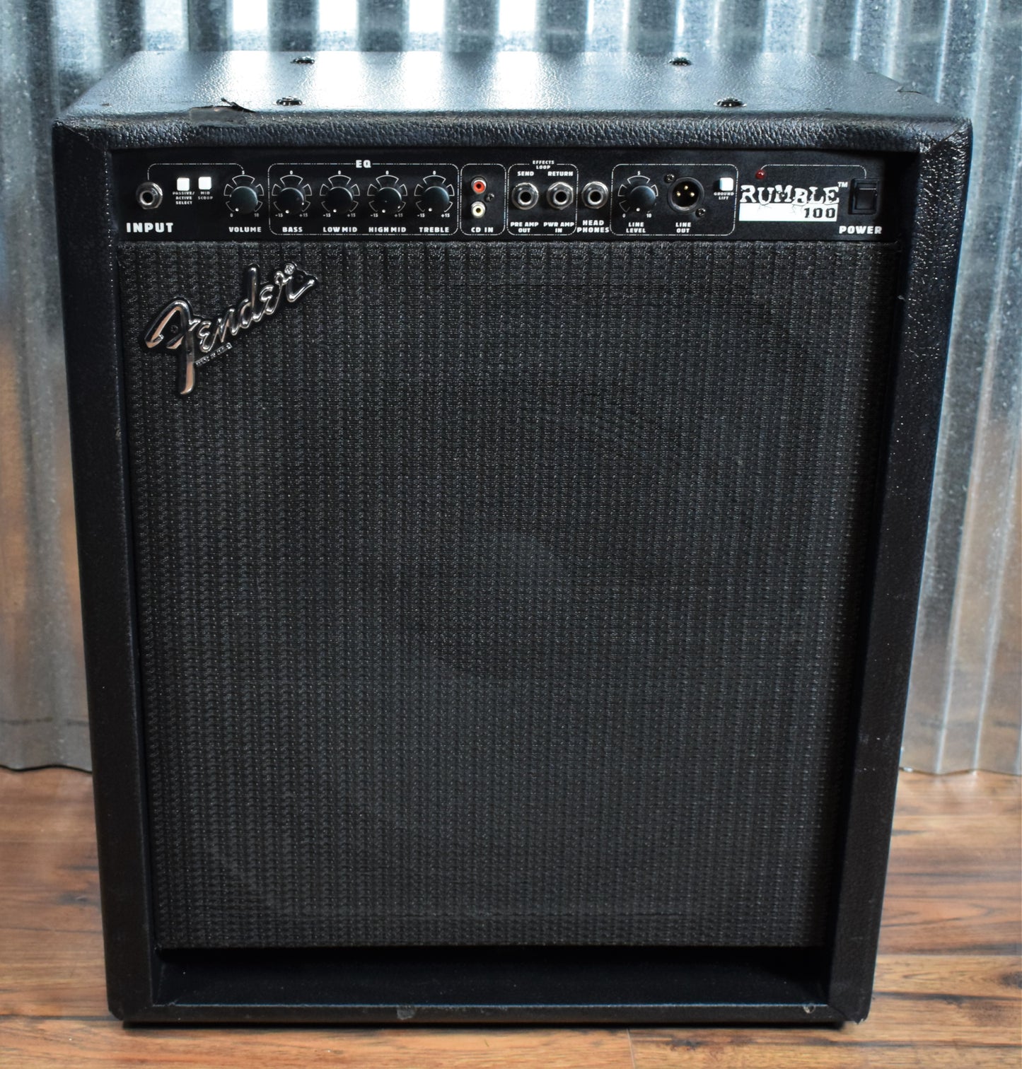 Fender Rumble 100 Watt Head & Fender BXR 15" Modded Bass Combo Amp Used